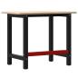 Preview: Werkbank 100x60x81,5 cm Massivholz Eiche Rechteckig