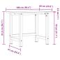 Preview: Werkbank 100x60x81,5 cm Massivholz Eiche Rechteckig