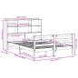 Preview: Massivholzbett mit Regal ohne Matratze Wachsbraun 140x200 cm