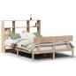Preview: Massivholzbett mit Regal ohne Matratze 150x200 cm Kiefernholz