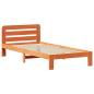 Preview: Massivholzbett ohne Matratze Wachsbraun 75x190 cm Kiefernholz