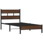 Preview: Bettgestell ohne Matratze Braun Eiche 100x190 cm Holzwerkstoff