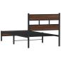 Preview: Bettgestell ohne Matratze Braun Eiche 100x190 cm Holzwerkstoff