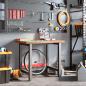 Preview: Werkbank 100x60x83 cm Massivholz Buche Rechteckig
