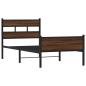 Preview: Bettgestell ohne Matratze Braun Eiche 80x200 cm Holzwerkstoff