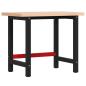 Preview: Werkbank 100x60x83 cm Massivholz Buche Rechteckig