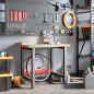 Preview: Werkbank 100x60x83 cm Massivholz Buche Rechteckig