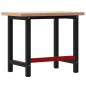 Preview: Werkbank 100x60x83 cm Massivholz Buche Rechteckig