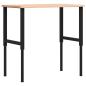 Preview: Werkbank 100x60x(71,5-98) cm Massivholz Buche Rechteckig