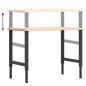 Preview: Werkbank 100x60x(71,5-98) cm Massivholz Buche Rechteckig