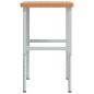Preview: Werkbank 100x60x(73-99,5) cm Massivholz Buche Rechteckig