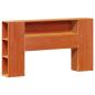Preview: Massivholzbett mit Regal ohne Matratze Wachsbraun 140x190 cm