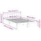 Preview: Massivholzbett Extra Lang ohne Matratze 140x220 Kiefernholz