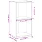 Preview: Bücherregal Grau Sonoma 40x30x77 cm Holzwerkstoff