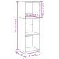 Preview: Bücherregal Artisan-Eiche 40x30x114 cm Holzwerkstoff