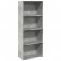 Preview: Bücherregal Betongrau 60x30x152 cm Holzwerkstoff