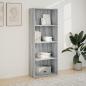 Preview: Bücherregal Grau Sonoma 60x30x152 cm Holzwerkstoff