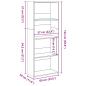 Preview: Bücherregal Grau Sonoma 60x30x152 cm Holzwerkstoff