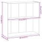 Preview: Bücherregal Räuchereiche 80x30x77 cm Holzwerkstoff