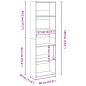 Preview: Bücherregal Altholz-Optik 60x30x189 cm Holzwerkstoff
