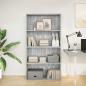 Preview: Bücherregal Grau Sonoma 80x30x152 cm Holzwerkstoff