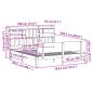 Preview: Massivholzbett mit Regal ohne Matratze Weiß 180x200 cm Kiefer