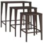 Preview: Garten-Satztische 3 Stk. Braun Poly Rattan