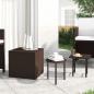 Preview: ARDEBO.de - Garten-Beistelltische 3 Stk. Braun Poly Rattan