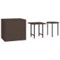 Preview: Garten-Beistelltische 3 Stk. Braun Poly Rattan
