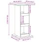 Preview: Bartisch mit Ablagen Sonoma-Eiche 60x60x102 cm Holzwerkstoff