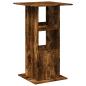 Preview: Bartisch mit Ablagen Räuchereiche 60x60x102 cm Holzwerkstoff