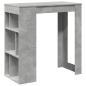 Preview: Bartisch mit Regal Betongrau 102x50x103,5 cm Holzwerkstoff