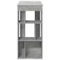 Preview: Bartisch mit Regal Betongrau 102x50x103,5 cm Holzwerkstoff