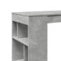 Preview: Bartisch mit Regal Betongrau 102x50x103,5 cm Holzwerkstoff