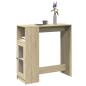 Preview: ARDEBO.de - Bartisch mit Regal Sonoma-Eiche 101x40x103,5 cm Holzwerkstoff