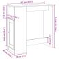 Preview: Bartisch mit Regal Braun Eiche 101x40x103,5 cm Holzwerkstoff