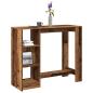 Preview: ARDEBO.de - Bartisch mit Regal Altholz-Optik 124x46x103,5 cm Holzwerkstoff