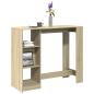 Preview: ARDEBO.de - Bartisch mit Regal Sonoma-Eiche 124x46x103,5 cm Holzwerkstoff