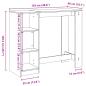 Preview: Bartisch mit Regal Sonoma-Eiche 124x46x103,5 cm Holzwerkstoff