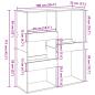 Preview: Bücherregal/Raumteiler Räuchereiche 100x33x115 cm