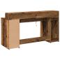 Preview: LED-Schreibtisch Altholz-Optik 160x55x91 cm Holzwerkstoff
