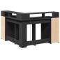 Preview: LED-Schreibtisch Schwarz 130x130x91 cm Holzwerkstoff