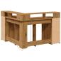 Preview: LED-Schreibtisch Artisan-Eiche 130x130x91 Holzwerkstoff