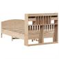 Preview: Massivholzbett mit Regal ohne Matratze 135x190 cm Kiefer