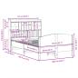 Preview: Massivholzbett mit Regal ohne Matratze 135x190 cm Kiefer