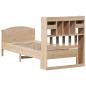 Preview: Bücherregalbett ohne Matratze 75x190 cm Massivholz Kiefer