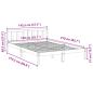 Preview: Massivholzbett Extra Lang ohne Matratze 140x210 Kiefernholz