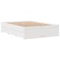 Preview: Massivholzbett mit Regal ohne Matratze Weiß 140x200 cm Kiefer