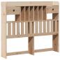 Preview: Massivholzbett mit Regal ohne Matratze 135x190 cm Kiefernholz