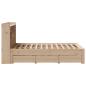 Preview: Massivholzbett mit Regal ohne Matratze 135x190 cm Kiefernholz